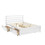 Full Size Wood Platform Bed Frame with Headboard and four drawers W69738853