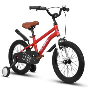 A16114 Kids Bike 16 inch for Boys & Girls with Training Wheels, Freestyle Kids' Bicycle with fender.