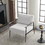 Modern Chic Accent Chair with Metal Frame, Upholstered Chenille Living Room Chair with Removable Seat and Back Cushion, Comfy Reading Chair for Bedroom, White W714P152191
