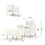 Contemporary Velvet Upholstered Accent Chair and Ottoman Set with Deep Channel Tufting,Cream W714S00094