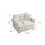 Accent Chair Set of 2, High-end Chenille Upholstered Armchairs, Living Room Side Chairs with Toss Pillow, White W714S00263