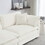 Comfort U Shaped Couch with Reversible Chaise, Modular Large U-Shape Sectional Sofa, Double Extra Ottomans,White Chenille W714S00280