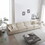 Free Combination Modular Sofa Free,4 Seater Sofa Comfy Chenille Fabric,Sectional Sofa Couch,Beige Chenille W714S00299