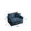 Accent Chair Set of 2, High-end Chenille Upholstered Armchairs, Living Room Side Chairs with Toss Pillow, Blue Chenille W714S00304