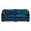 Fabric Loveseat Sofa Couch for Living Room, Upholstered Large Size Deep Seat 2-Seat Sofa with 4 Pillows,Blue Chenille W714S00308