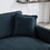 2 Seater Loveseat and Chair Set, 2 Piece Sofa & Chair Set, Loveseat and Accent Chair, 2-Piece Upholstered Chenille Sofa Living Room Couch Furniture(1+2 Seat ),Blue Chenille W714S00309
