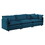 Sofa Set of 2 Chenille Couch, 2+3 Seater Sofa Set Deep Seat Sofa, Sofa Set for Living Room, Blue Chenille W714S00313