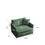 Comfy Deep Single Seat Sofa Upholstered Reading Armchair Living Room Chair Green Chenille Fabric, 1 Toss Pillow W714S00323