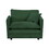 Accent Chair Set of 2, High-end Chenille Upholstered Armchairs, Living Room Side Chairs with Toss Pillow, Green Chenille W714S00325