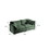 Fabric Loveseat Sofa Couch for Living Room, Upholstered Large Size Deep Seat 2-Seat Sofa with 4 Pillows,Green Chenille W714S00329