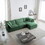 Free Combination Comfy Upholstery Modular Oversized L Shaped Sectional Sofa with Reversible Ottoman, Green Chenille W714S00338