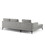L Shape Modern Sectional L Shape Couch Sofa with Reversible Chaise and Armless 2 Seater Loveseat, 2 Piece Free Combination Sectional Couch with Left or Right Arm Facing Chaise, Texture Gray