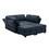 Oversized Modern 6 Seat Upholstered Sofa, Large Sectional Sofa with Storage Seats and Ottomans, Sofa Bed with Thick and Soft Cushions at All Sides, Adjustable Arms and Backs - Blue