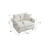 Modern Accent Chair with Ottoman, Living Room Club Chair Chenille Upholstered Armchair, Reading Chair for Bedroom, White W714S00545