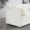 3 Piece Sofa Set with Arm Pillows and Toss Pillows, Sofa Set Include 2- Piece of Arm Chair and One 2-seat Sofa, Space Saving Casual Sofa Set for Living Room, White Chenille W714S00547