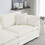 U-Shaped Sectional Sofa w/Reversible Footrest, 5-Seater Convertible Corner Couch with 2 Ottomans,Modern Minimalist Soft Sofa & Couch for Living Room, White W714S00560