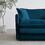 Modern Sofa Couch, 3 Piece Set Extra Deep Seat Sectional Sofa for Living Room, Oversized Sofa, 3 Seat Sofa, Loveseat and Single Sofa, Blue Chenille W714S00591