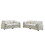 Modern Living Room Sofa Two-Piece Set, Suitable for Living room and Bedroom Sofa Set, Consists of two pieces of 2 Seater Sofa,White Corduroy W714S00685