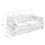 Modern Living Room Sofa Two-Piece Set, Suitable for Living room and Bedroom Sofa Set, Consists of two pieces of 2 Seater Sofa,White Corduroy W714S00685