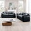 Modern Living Room Sofa Two-Piece Set, Suitable for Living room and Bedroom Sofa Set, Consists of two pieces of 2 Seater Sofa,Grey Corduroy W714S00752