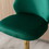 Swivel Bar Stools Chair Set of 2 Modern Adjustable Counter Height Bar Stools, Velvet Upholstered Stool with Tufted High Back & Ring Pull for Kitchen, Chrome Golden Base, Green W72854352