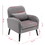 Accent chair, KD solid wood legs with black painting. Fabric cover the seat. with a cushion. W72865877