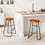 29.52" Stylish and Minimalist Bar Stools, Two-piece Counter Height Bar Stools, for Kitchen Island, Coffee Shop, Bar, Home Balcony, Brown W757104147