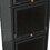 Three-tier Glass Door Cabinet with Featuring Four-tier Storage, for Entryway Living Room Bathroom Dining Room,Matte Black W757104177