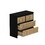 4 Drawers Rattan Cabinet,for Bedroom,Living Room,Dining Room,Hallways,Easy assembly, Black W757137660