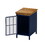 Nightstand with Storage Cabinet & Solid Wood Tabletop, Bedside Table, Sofa Side Coffee Table for Bedroom, Living Room, Dark Blue W757138620