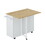 Multi-Functional Kitchen Island Cart with 2 Door Cabinet and Two Drawers, Spice Rack, Towel Holder, Wine Rack, and Foldable Rubberwood Table Top (White) W757139001