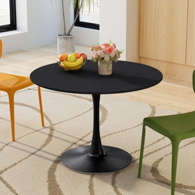 42.12"Round Dining Table with Round MDF Table Top, Metal Base Dining Table, End Table Leisure Coffee Table