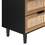 6 drawers Rattan dresser Rattan Drawer, Bedroom,Living Room (Black) W75763041