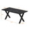Black X-Shape Table Leg W75771423