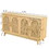 59.84"Modern 4-Door Cabinet with Rattan Decorative Doors, for Bedroom, Living Room, Office, Easy assembly, Natural W757P144010