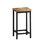 Modern Design Kitchen Dining Table, Pub Table, Long Dining Table Set with 3 Stools, Convenient Hanging Stool Design, Natural+Black W757P146463
