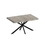 55.11" -70.86"Retro Rectangular Stretch Dining Table, Grey Carole Top with Black Embossed Center Plate, Black Fine Sand Cross Iron Foot Base Dining Table, with Storage Box. W757P147832