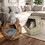 25.98" Shaped Modern Pet Furniture Cat Kennel Side Table MDF Multi-Purpose Furniture Antique Wood Color W757P164916