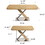 47.25"-63" Dining Table, Original Wood Color, Seating 4-6 People, Retractable Table, Cross Metal Base and Stainless Steel Tubing(Natural) W757P270705