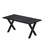 70.87"Modern Square Dining Table with Printed Black Marble Table Top+Black X-Shape Table Leg W757S00005