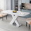 W757S00019 White+MDF+Steel+Coffee & End Tables