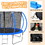 12 FT TRAMPOLINE BLACK PUMPKIN-STYLE SAFETY NET WITH BASKETBALL HOOP W758P151498