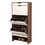 3 Tier Shoe Storage Cabinet with Draders for Entryway, Bedroom, Flip Door Design Shoe Cabinet W760102877