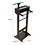 Black Portable Garment Rack,Clothes Valet Stand with Storage Organizer W76056838