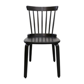 Solid Wood Slat Back Windsor Chair (Set of 2) W76091625