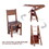 Solid Wood Step Folding Ladder Chair,Multifunction Wood Folding Stool for Home Kitchen Library Ladder Chair,Brown Finish W760P145362
