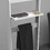 Accent Portable Garment Rack,Clothes Valet Stand with Storage Organizer,White Finish W760P178208