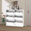 Shoe Storage Cabinet for Entryway, 6 Tiers Shoe Organizer with Carved Panels, Carving Shoe Closet,Vertical Shoe Cabinet for Front Door Entrance,Outdoor,Symmetric Design+White Finish W760P187449