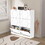Shoe Storage Cabinet for Entryway, 6 Tiers Shoe Organizer with Carved Panels, Carving Shoe Closet,Vertical Shoe Cabinet for Front Door Entrance,Outdoor,Symmetric Design+White Finish W760P187449
