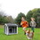 Outdoor Wooden Dog House, Waterproof Dog Cage, Windproof and Warm Dog Kennel, Dog Crates for Medium Dogs Pets Animals Easy to assemble W773102531